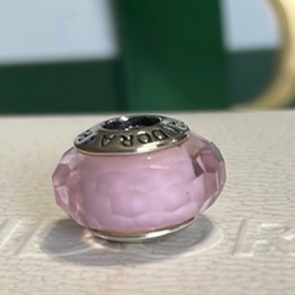 Pandora Pink Murano Facet Charm